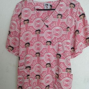 Betty Boop Scrub Top